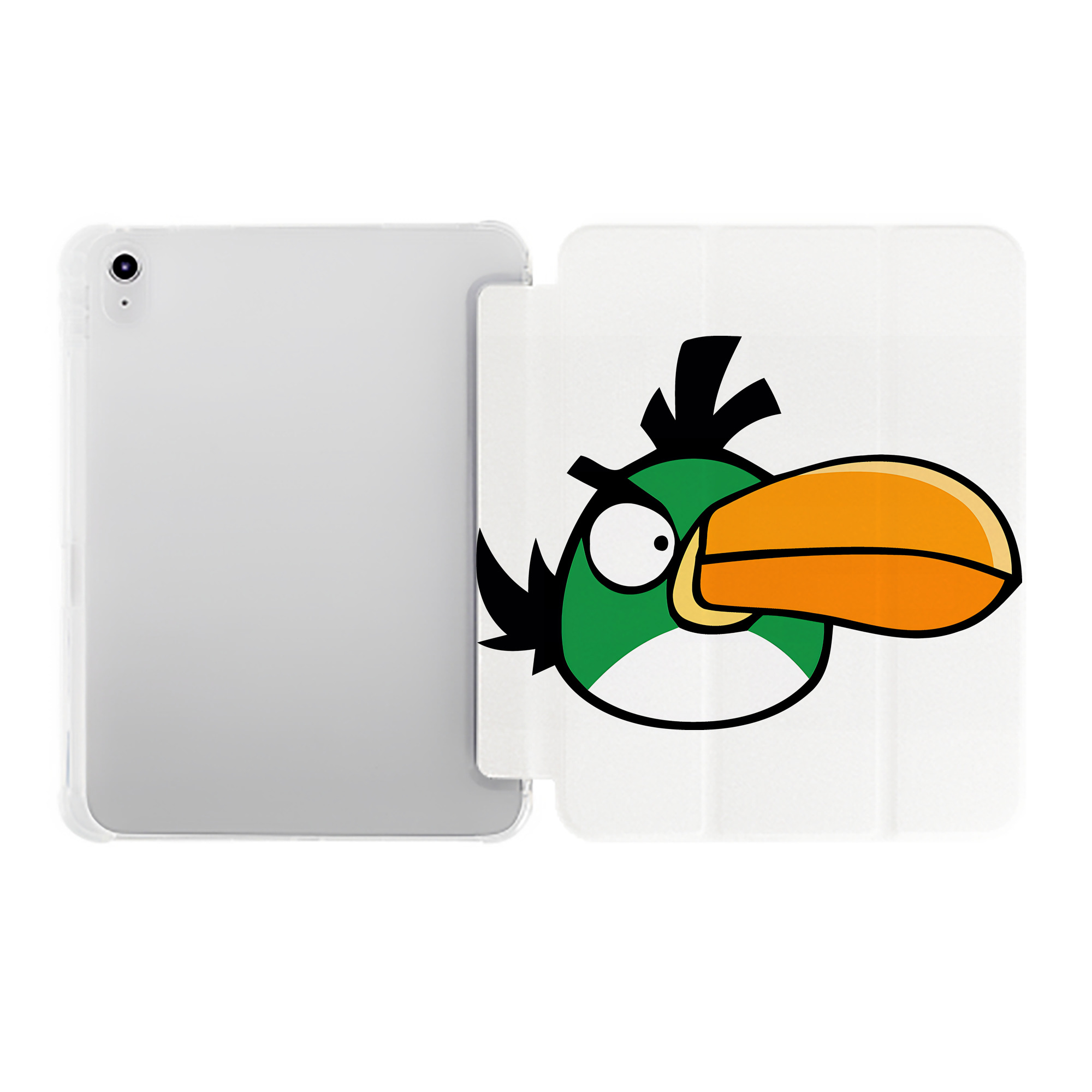 （画像用） Angry Birds アングリーバード IPad ケース ペン収納付き 三つ折りスタンド PUレザー×シリコン 対応機種9.5/10.5/10.9インチ